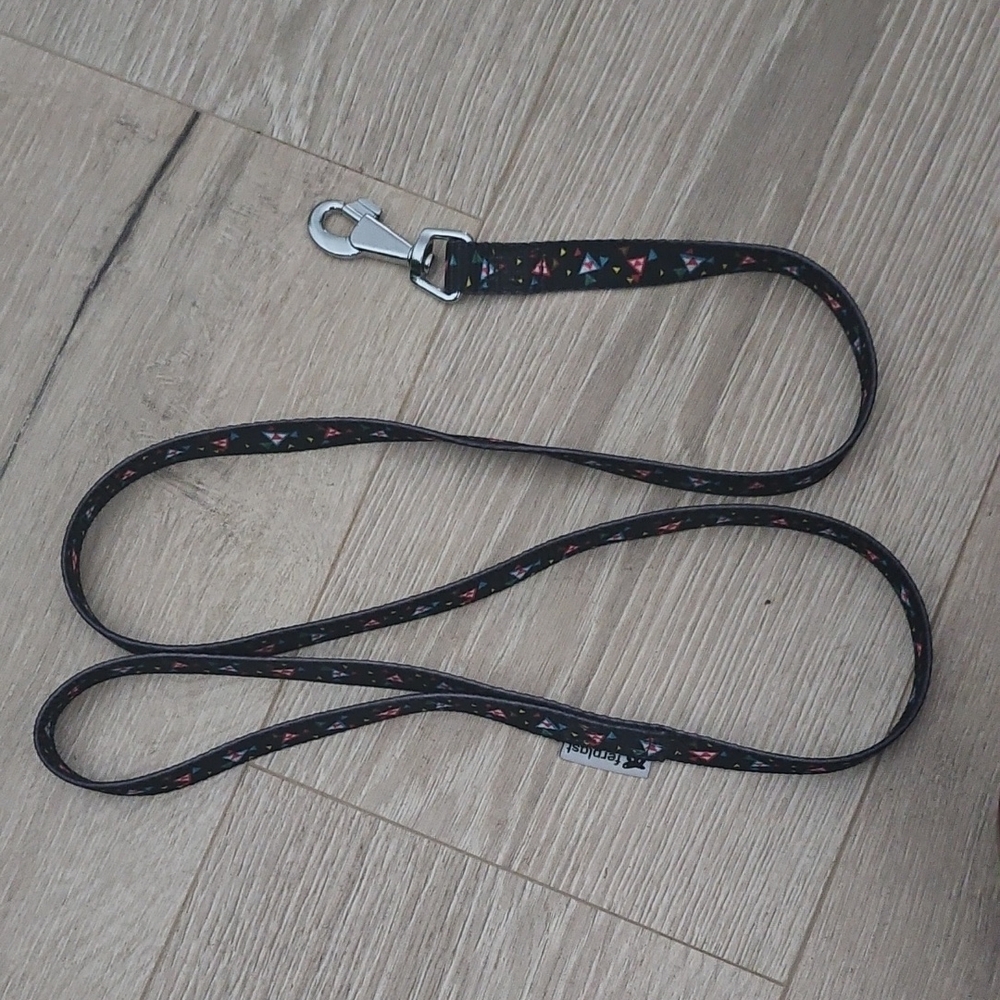 Patterned Black Dog Leash, 45"